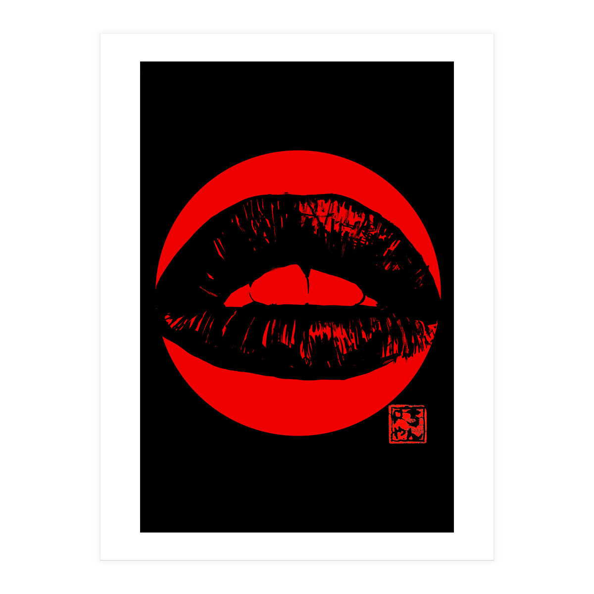 Bouche in red (Print Only)