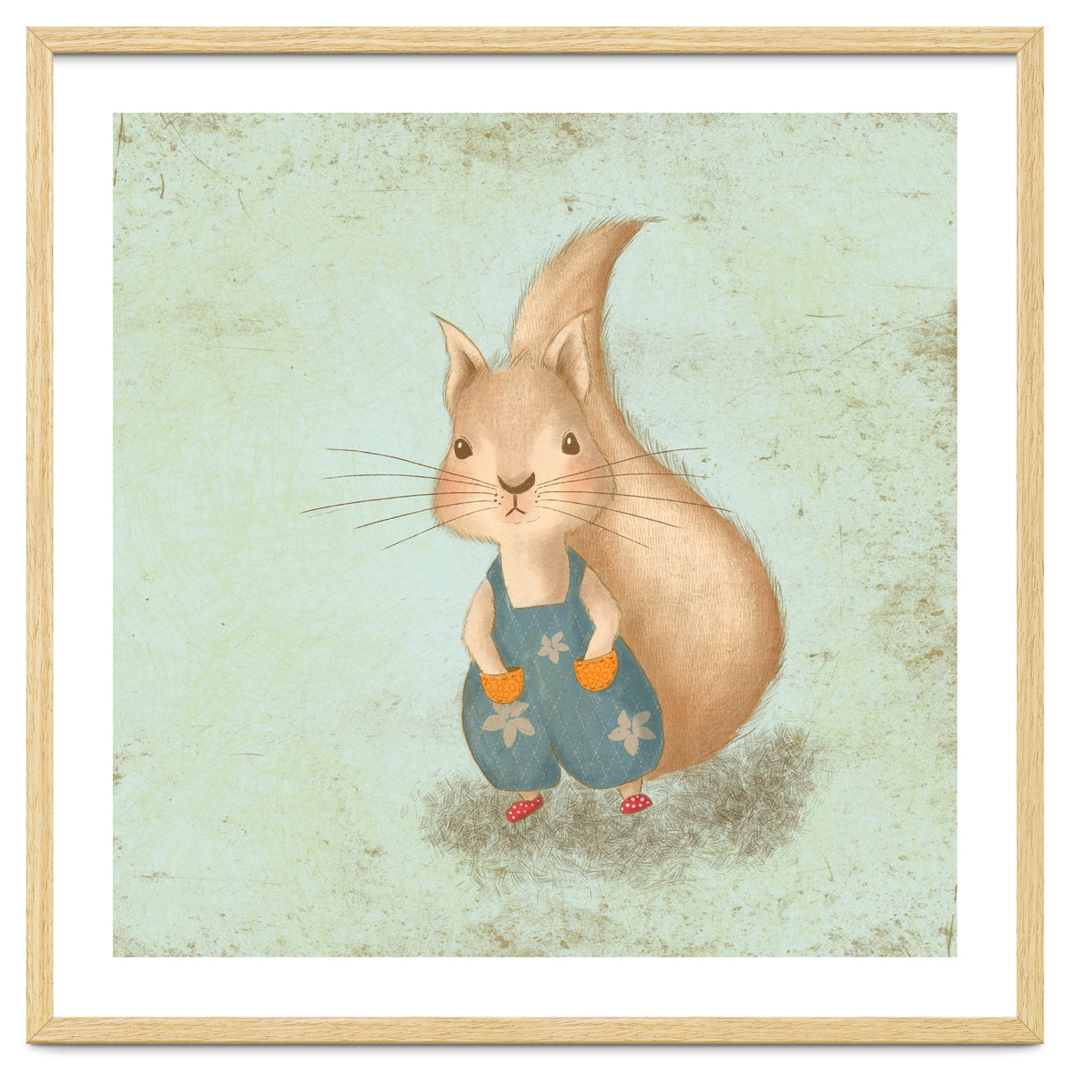 Woodland Nursery - Squirrel Illustration