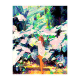 Live Quietly In a Corner Of Nature, Modern Bohemian Woman Jungle Forest Eclectic Painting (Print Only) thumbnail