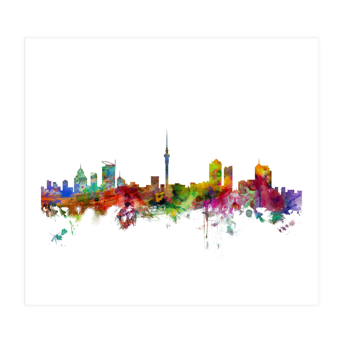 Auckland New Zealand Skyline (Print Only)