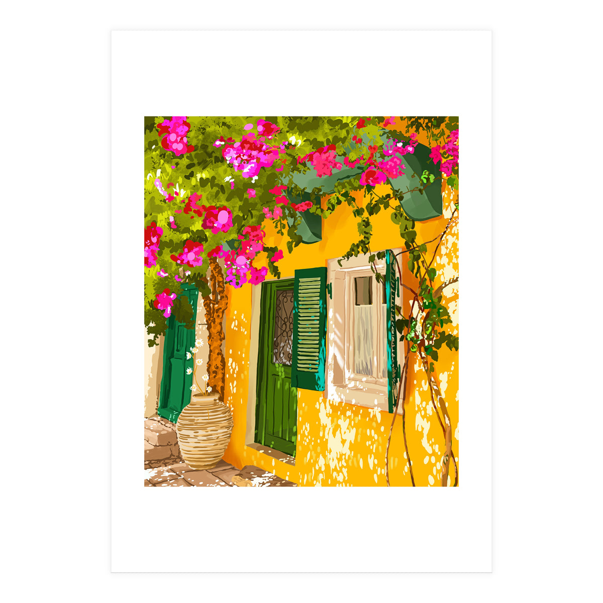 Living in the Sunshine. Always. | Summer Exotic Travel Architecture | Italy Sicily Boho Buildings (Print Only)