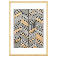 Abstract Chevron Pattern - Concrete and Wood
