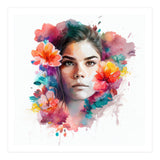Watercolor Tropical Woman #13 (Print Only) thumbnail