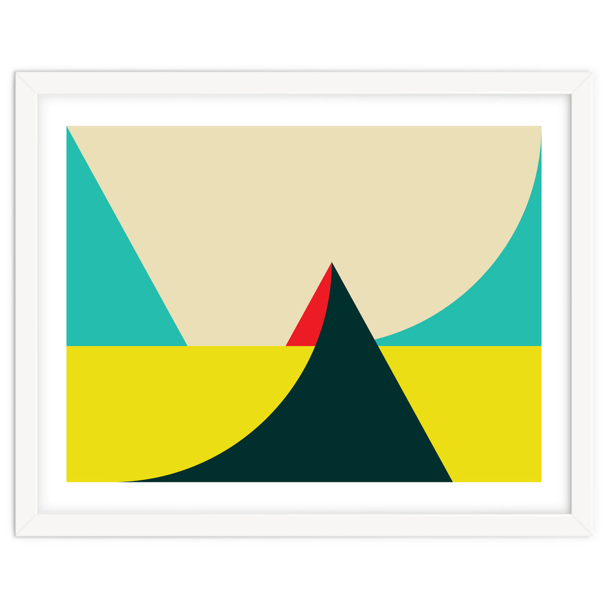 Geometric shapes No. 7 - yellow, turquoise, green & red