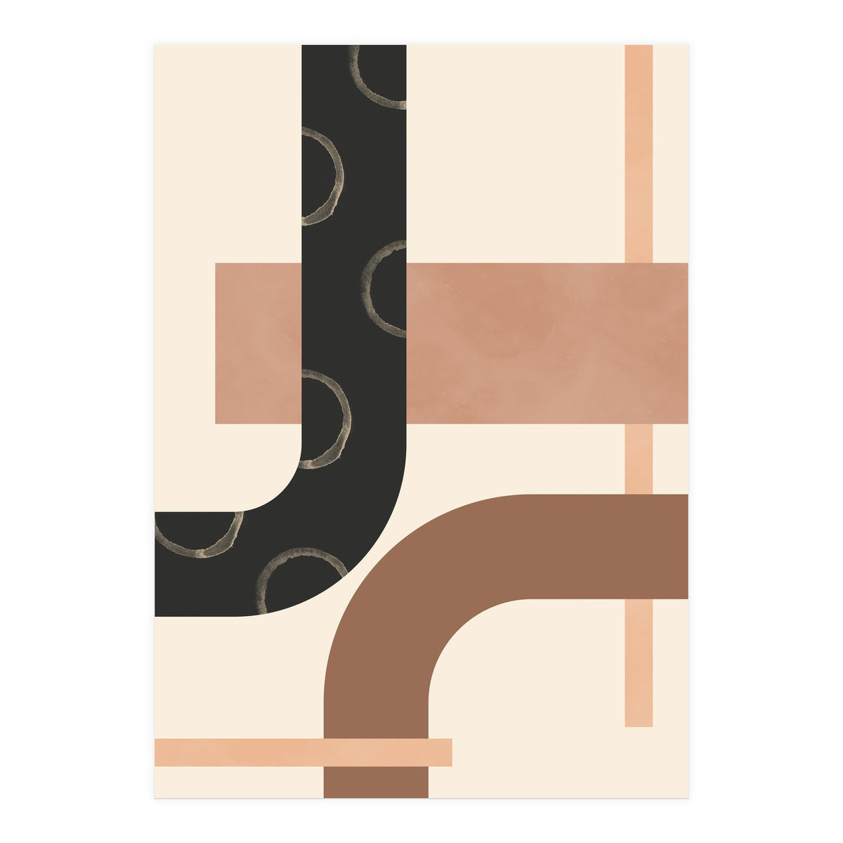 Mid Century Lines Geometric Lines (Print Only)