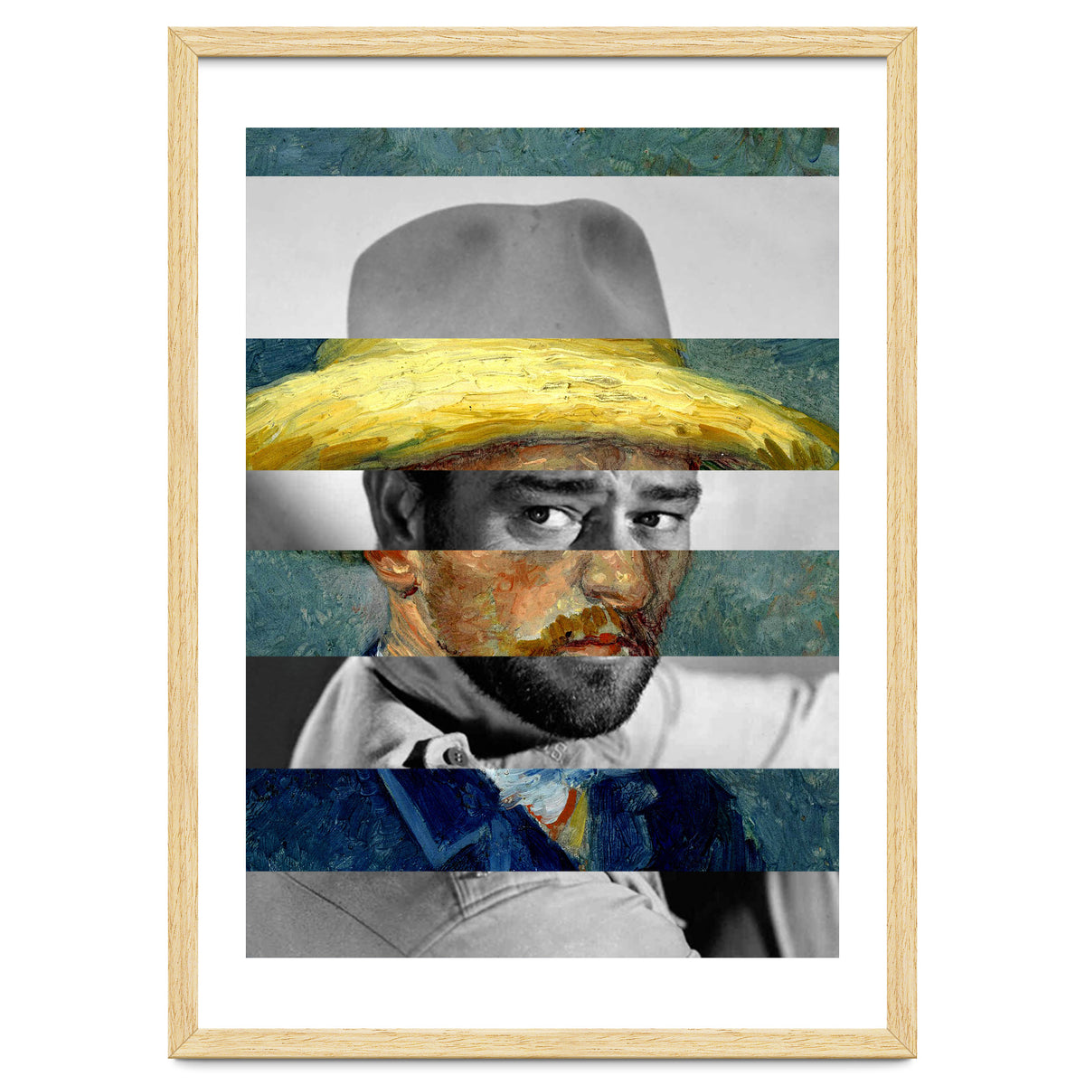 Van Gogh's Self Portrait With Straw Hat & John Wayne