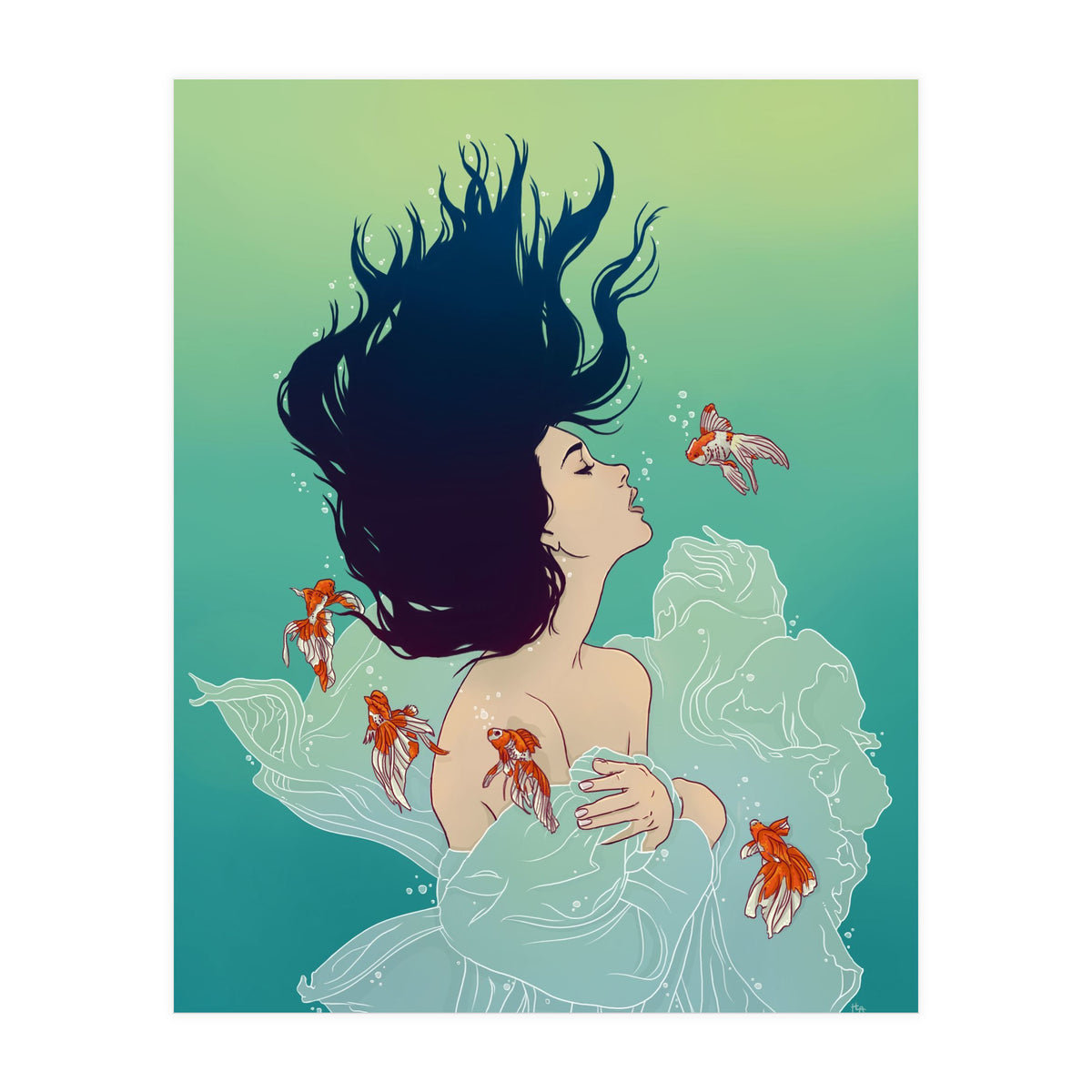 Underwater Lady  (Print Only)