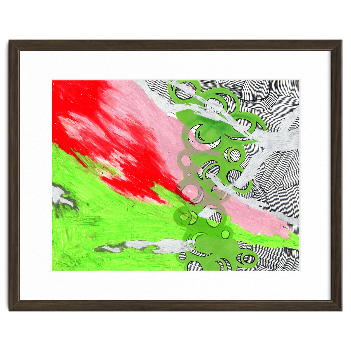 Green and Pink Spill