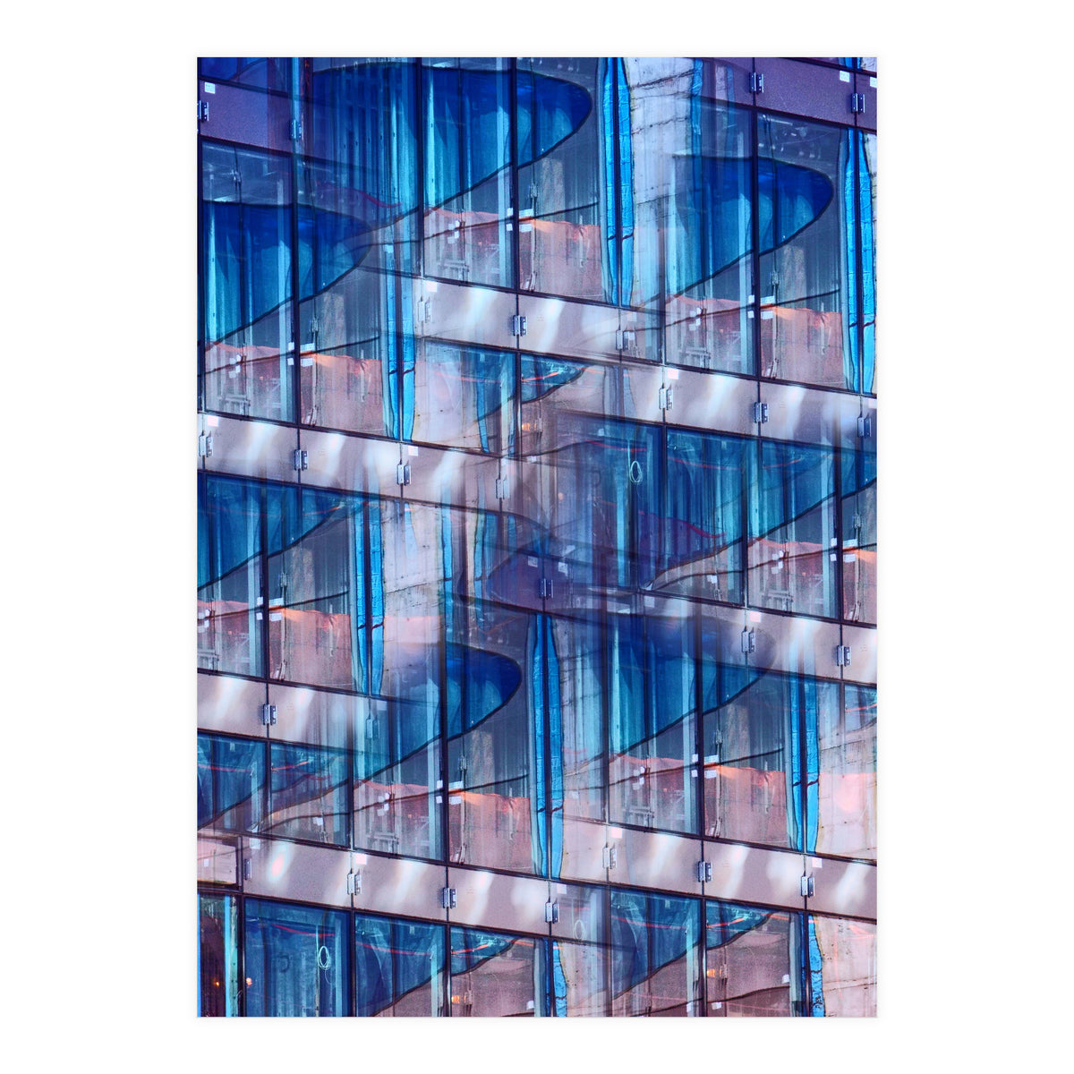 Blue Skyscraper Abstract (Print Only)