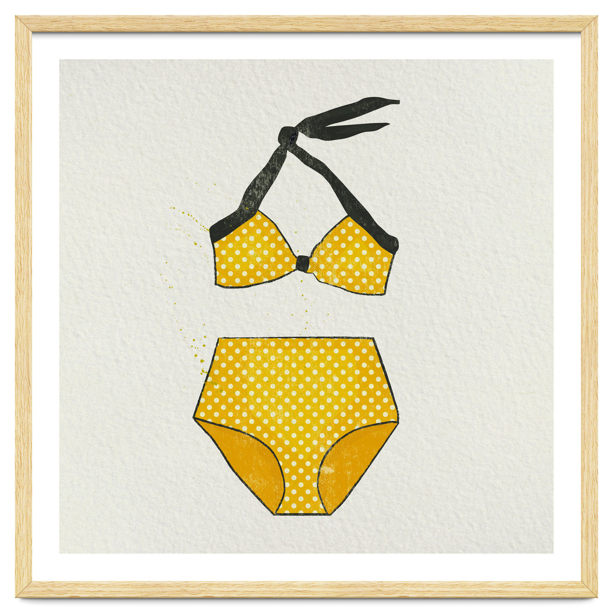 Yellow polka dot bikini