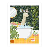 Llama Bathing  (Print Only) thumbnail