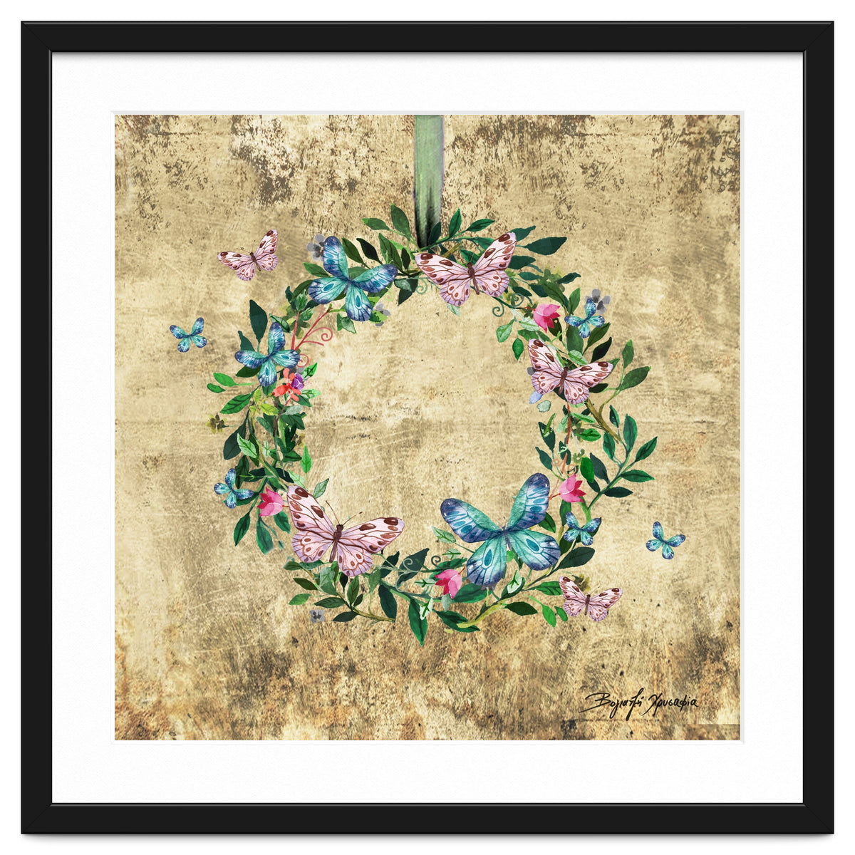 Wreath #Flowers & Butterflies#Royal collection