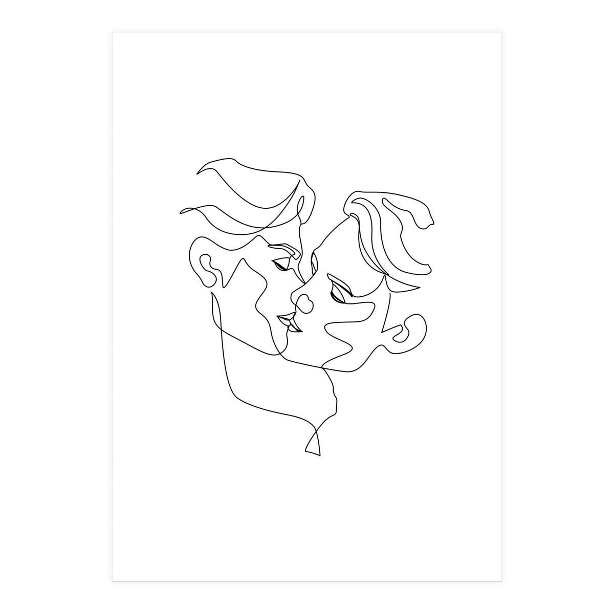 gay love line art-b (Print Only)