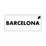 Let`s go to Barcelona, Spain! White road sign (Print Only) thumbnail
