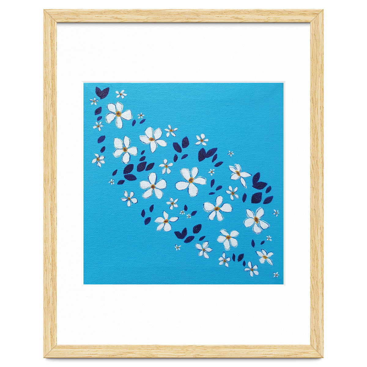 Flowers On Blue