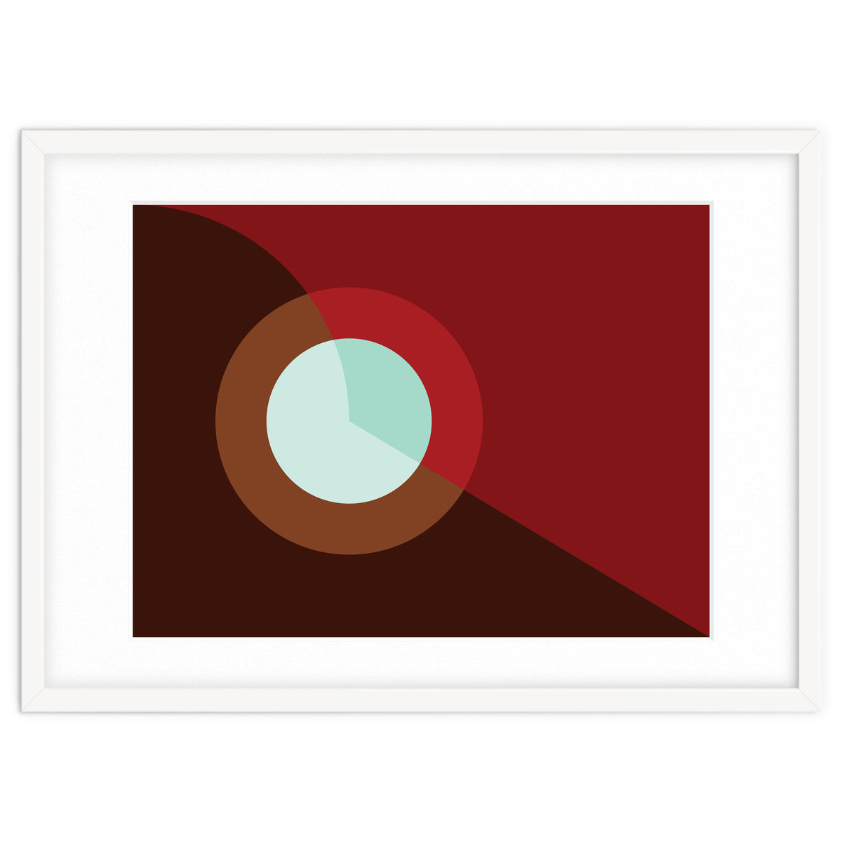 Geometric Shapes No. 2 - deep reds & turquoise
