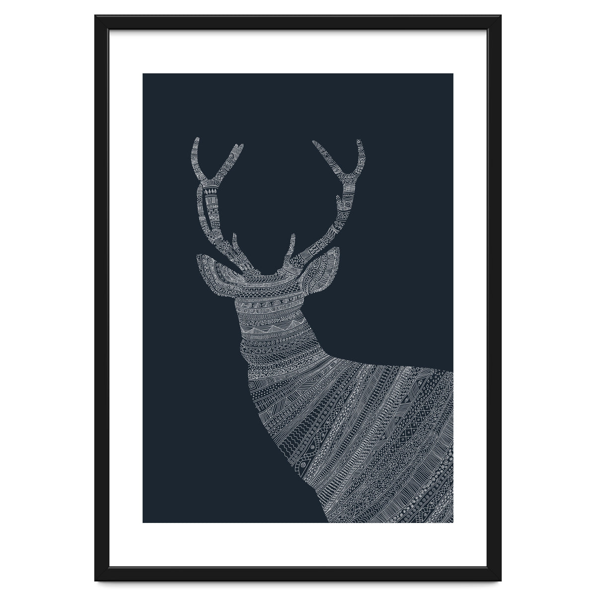 Stag Blue Poster