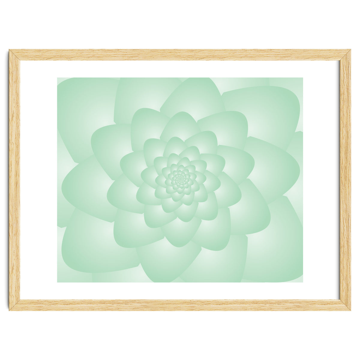 Pastel Colors Flower Pattern Set Green