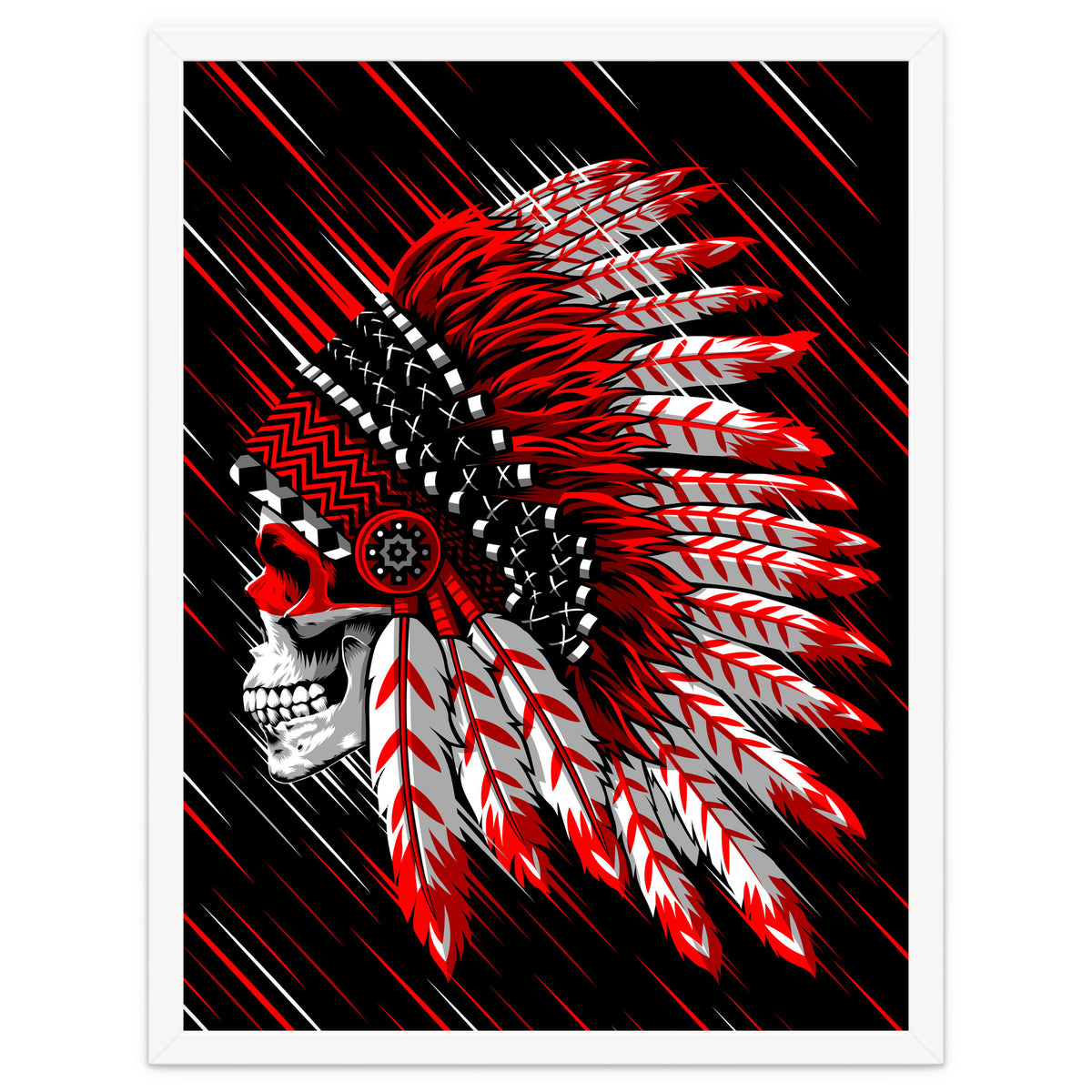 Skull indian chief