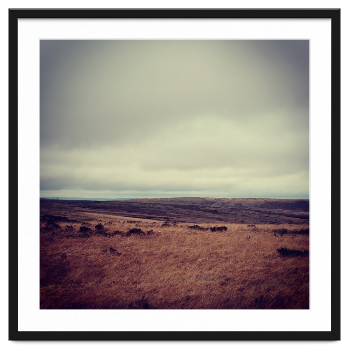 Bleak winter landscape of Saddleworth Moor