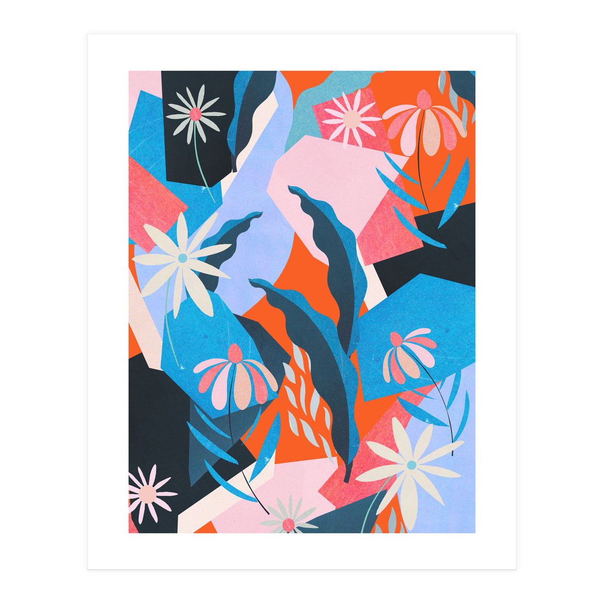 Blue, orange and pink (Print Only)