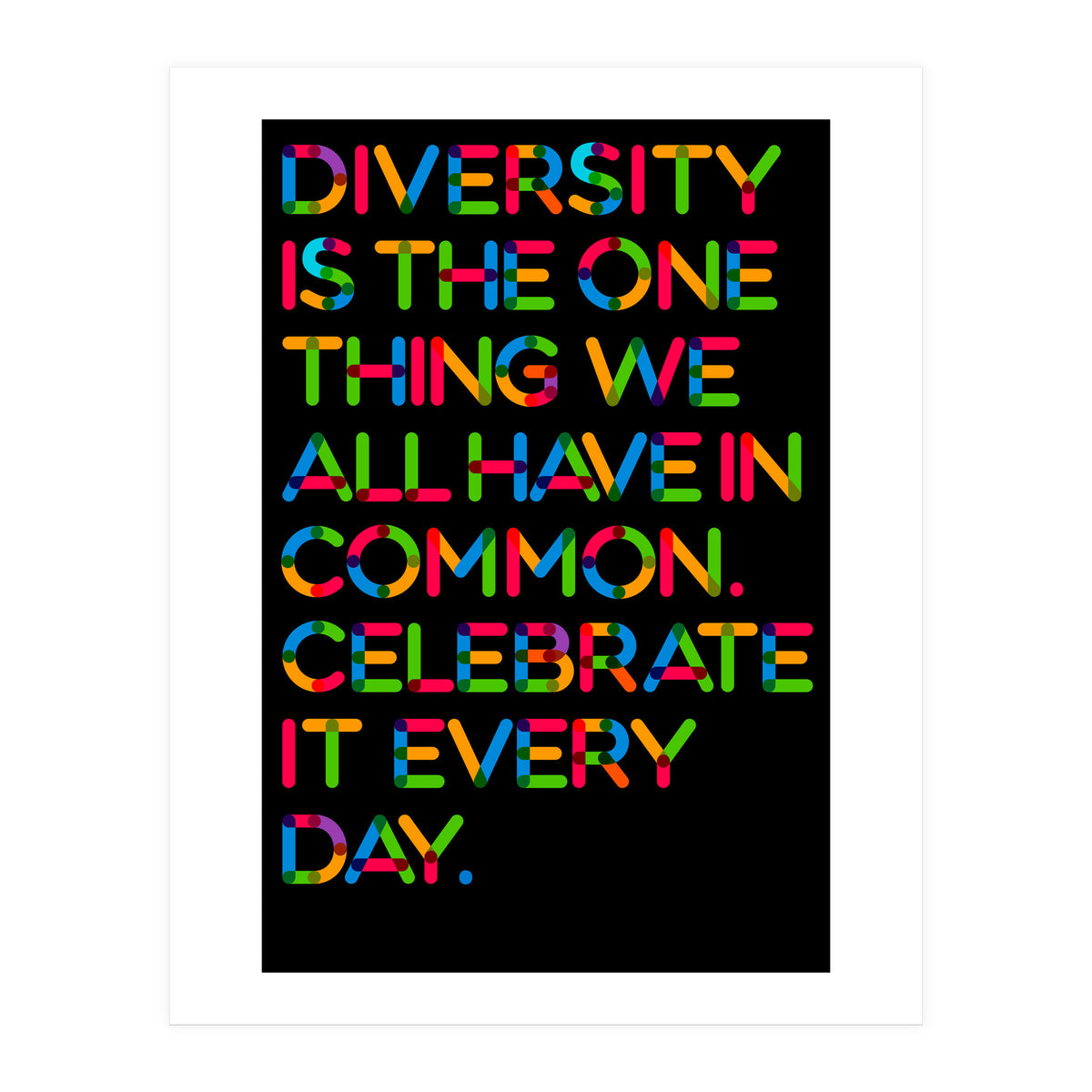 DIVERSITY (black Version) (Print Only)