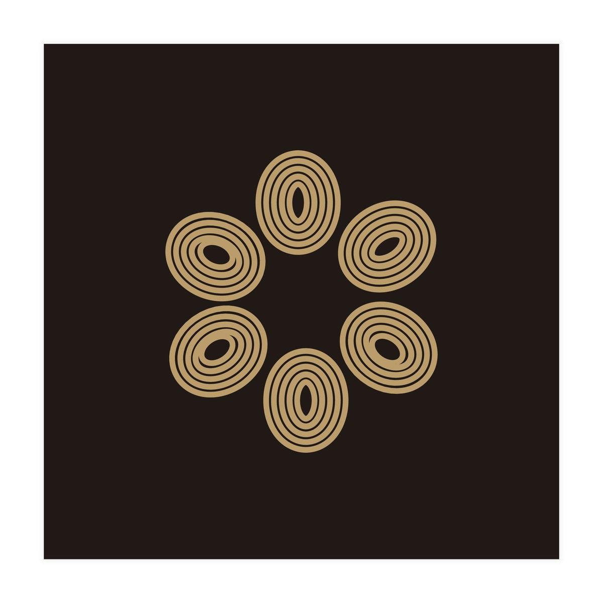 Golden floral lines | abstract minimal (Print Only)