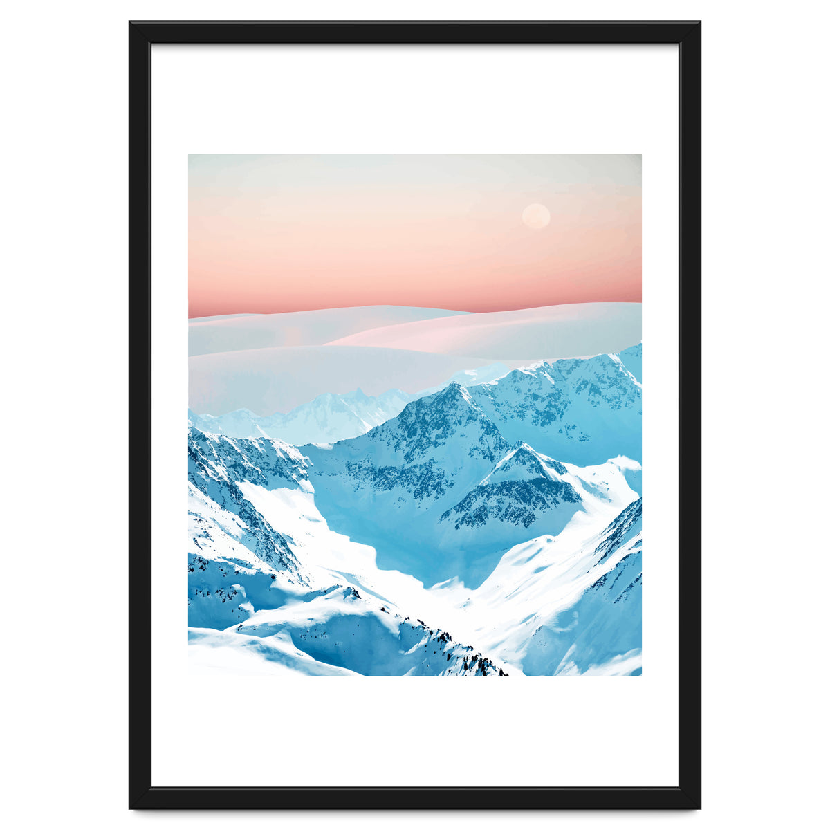 Snow & Blush Horizon