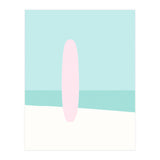 Minimal Surfboard - Turquoise Coast (Print Only) thumbnail