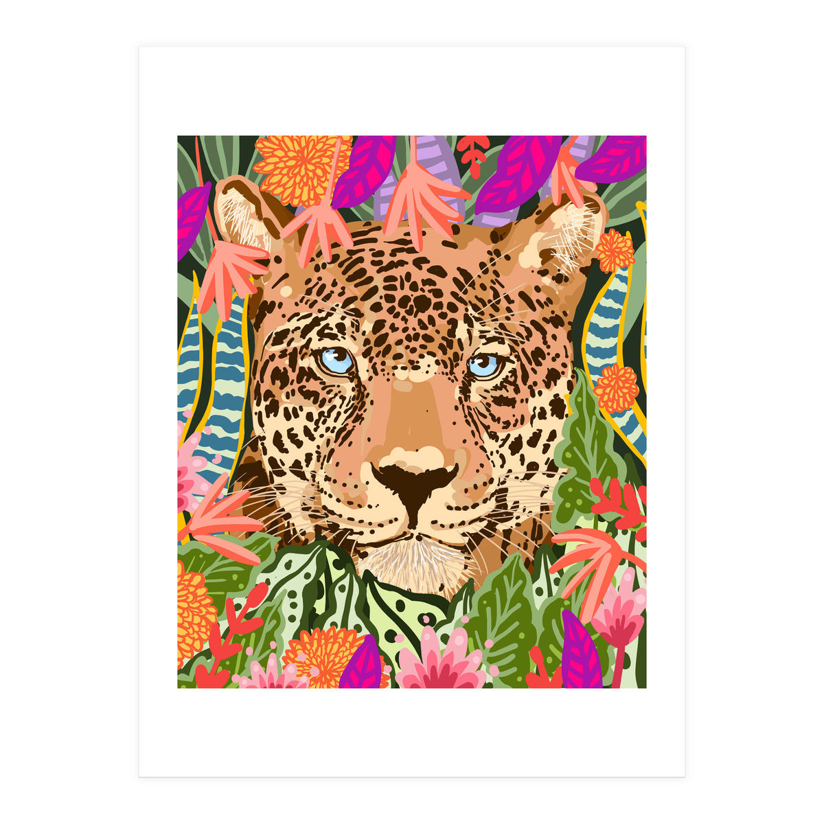 Peek A Boo Leopard (Print Only)