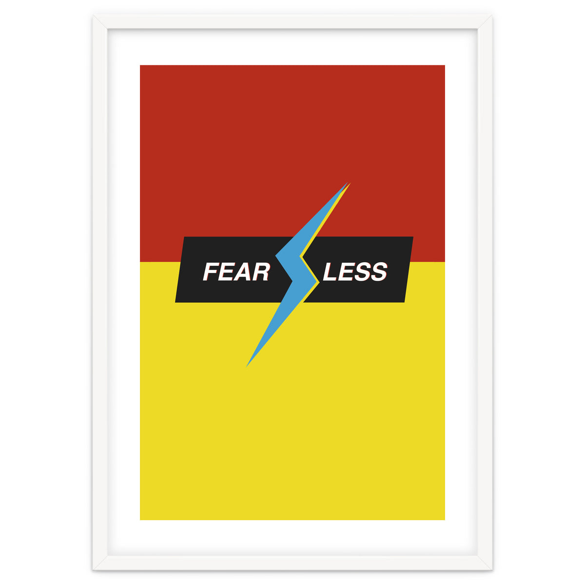 Modern Geometric Minimalist Typography Fear Less