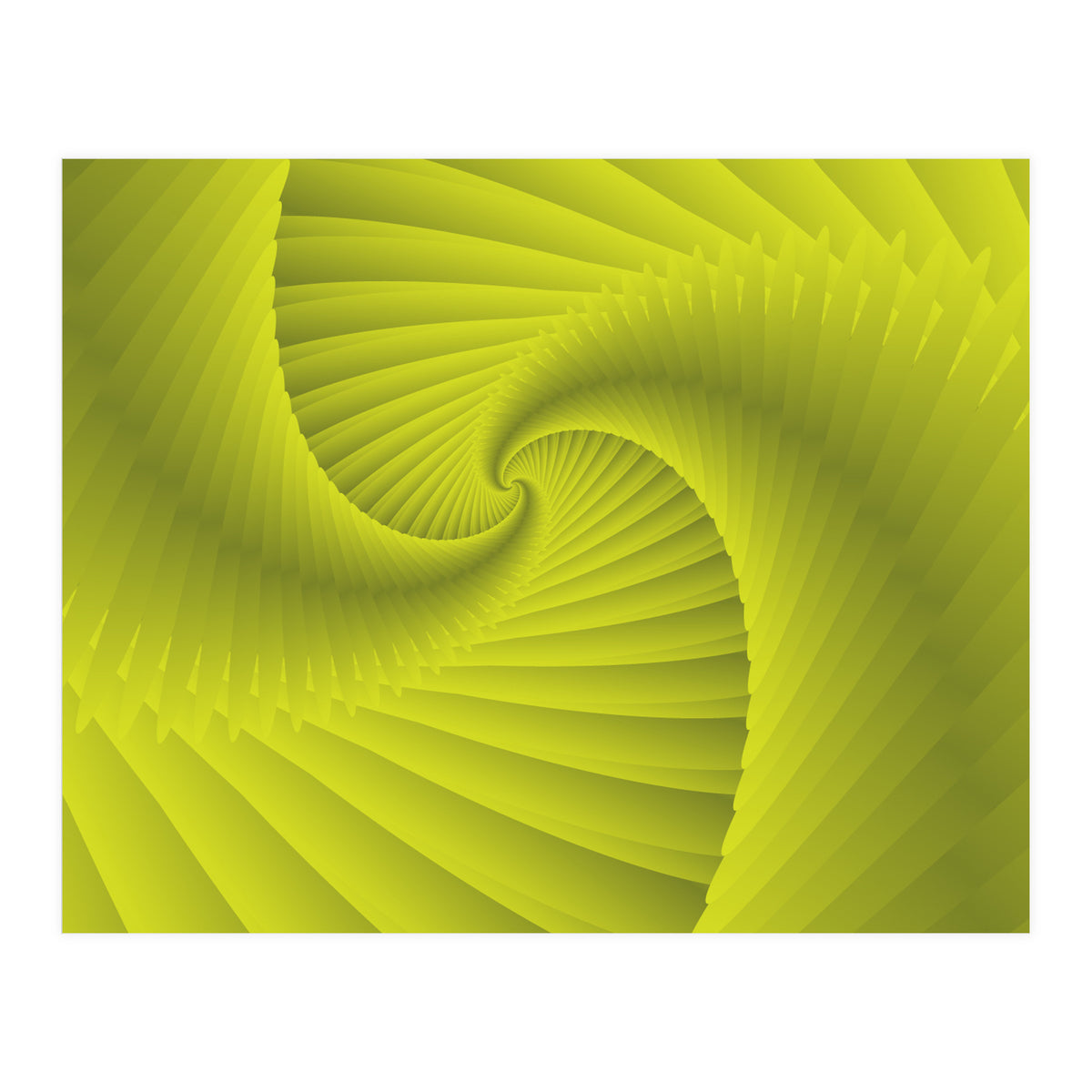 Spiral Fractal Green Art (Print Only)