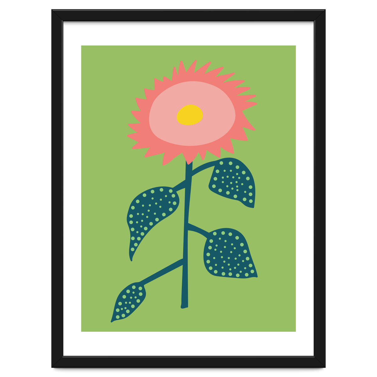 Abstract Sunflower Art