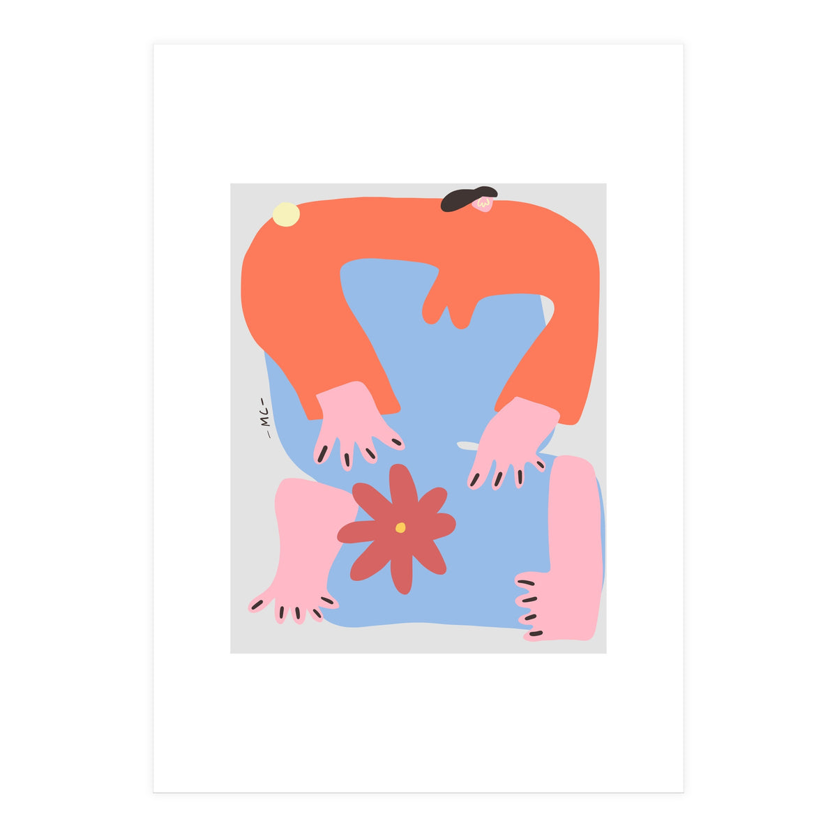 Women And The Flower (Print Only)