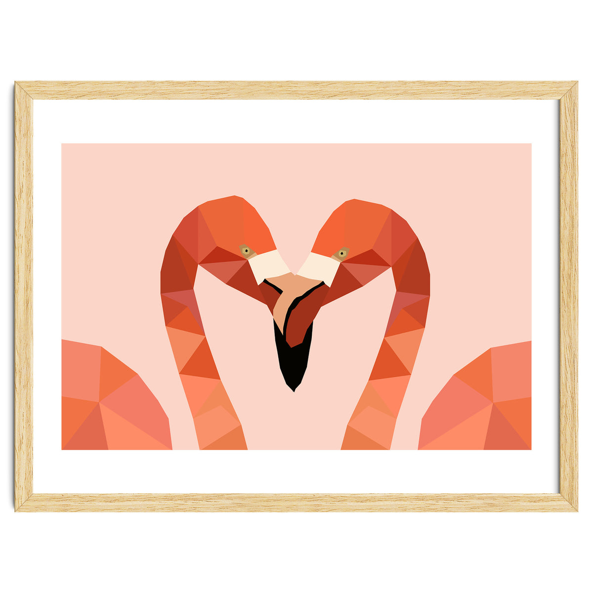 Flamingo Bird Low Poly Art