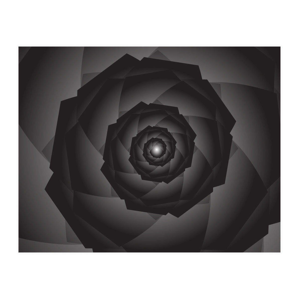 Mono Chrome Tech Spiral Pattern (Print Only)