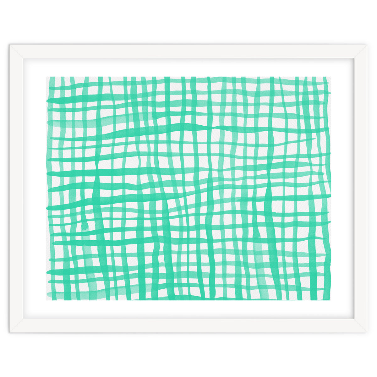 Aqua gingham pattern