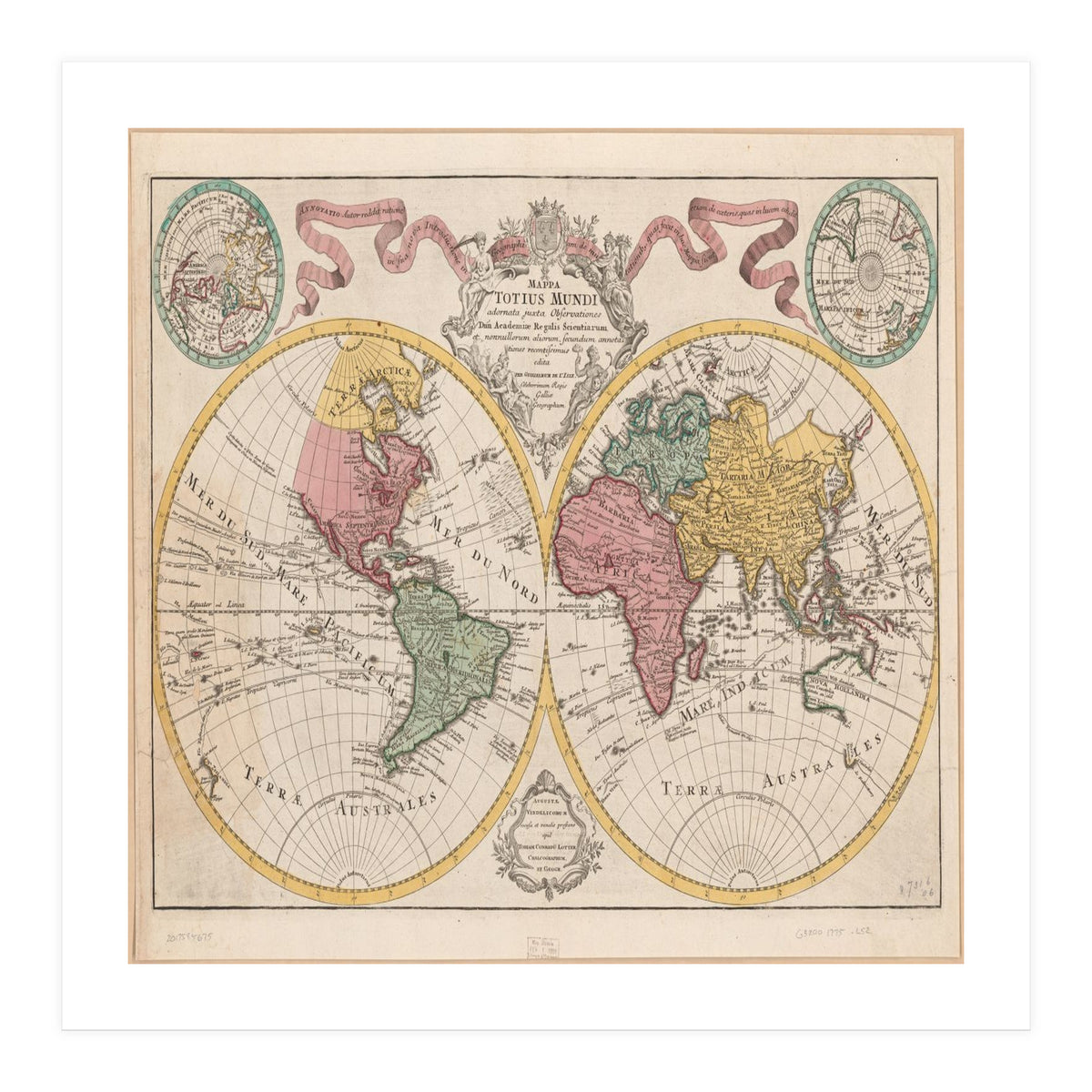 Old world mapa mundi (Print Only)