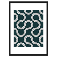 My Favorite Geometric Patterns No.35 - Green Tinted Navy Blue