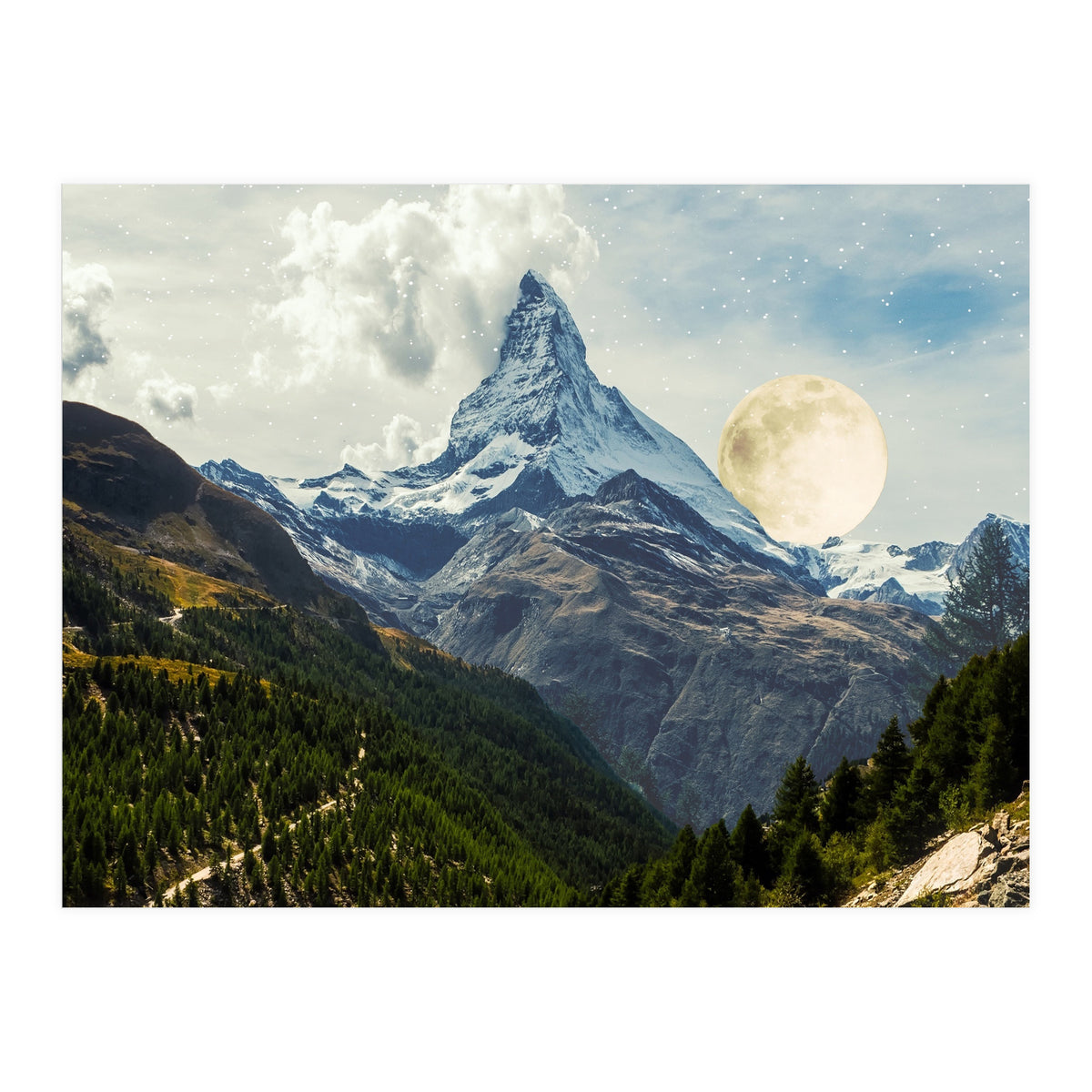 Wander trip sets the Moon (Print Only)