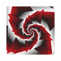 Abstract Geometric Red Graphics (Print Only)