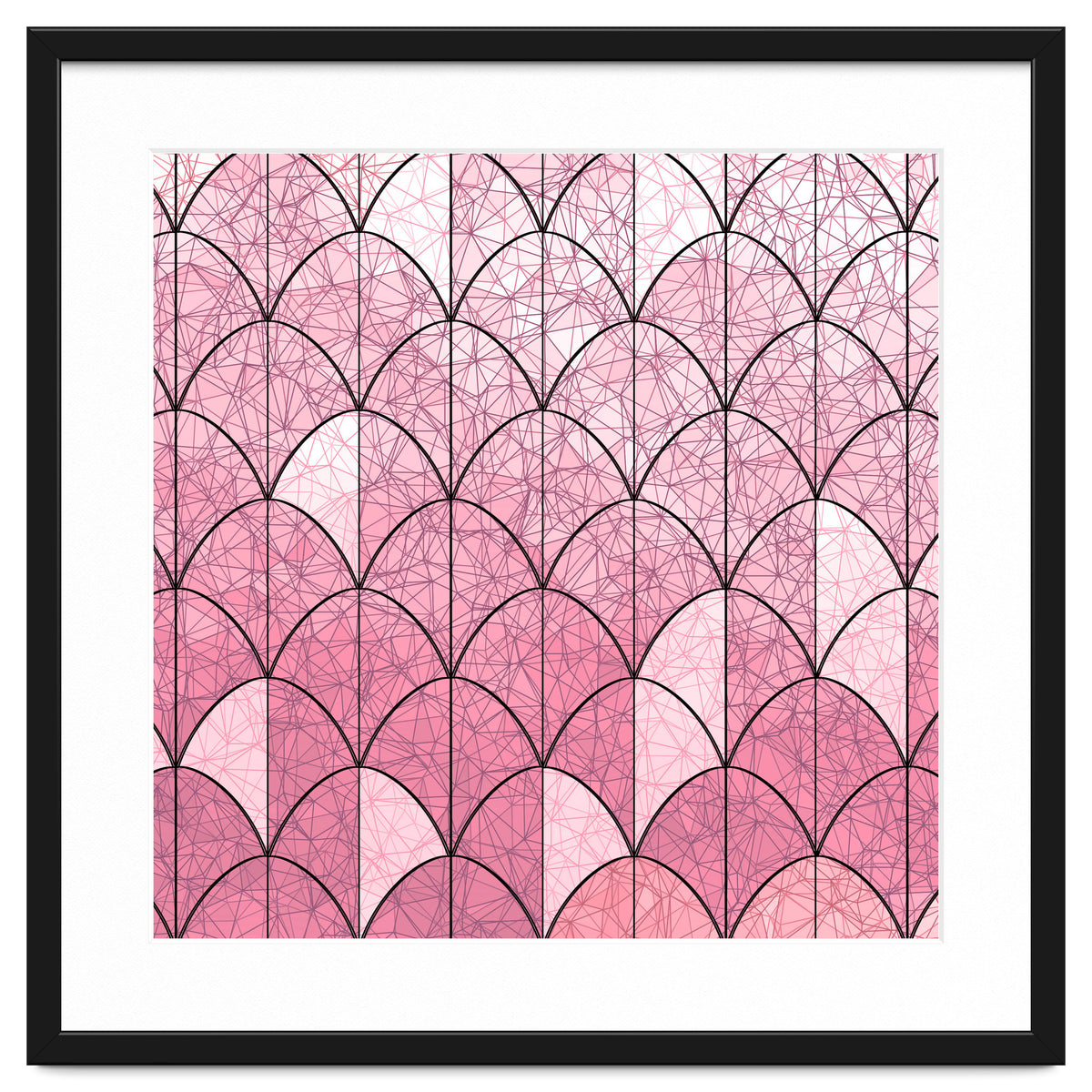 Mermaid scales pink and black