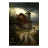 19th Century Farm Scene Oil Painting (Print Only) thumbnail