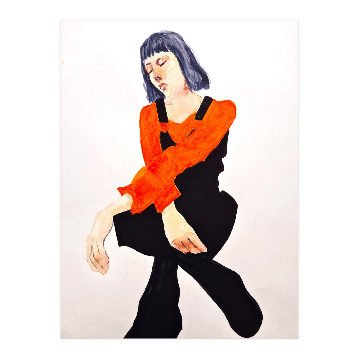 Untitled #60 - Woman in organge and black (Print Only)