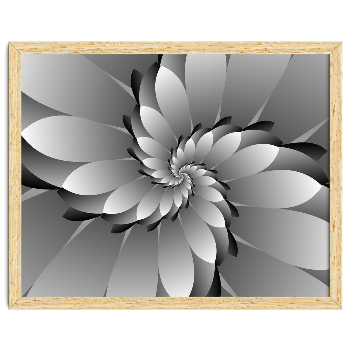 BLACK Floral 3D ART