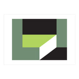 Geometric Shapes No. 83 - lime & grey (Print Only) thumbnail