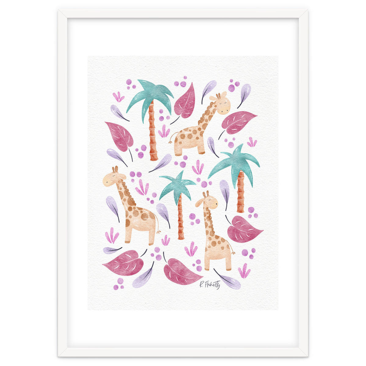 Jungle Giraffes | Pink
