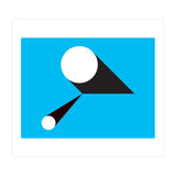Geometric Shapes No. 46 - blue & black (Print Only) thumbnail