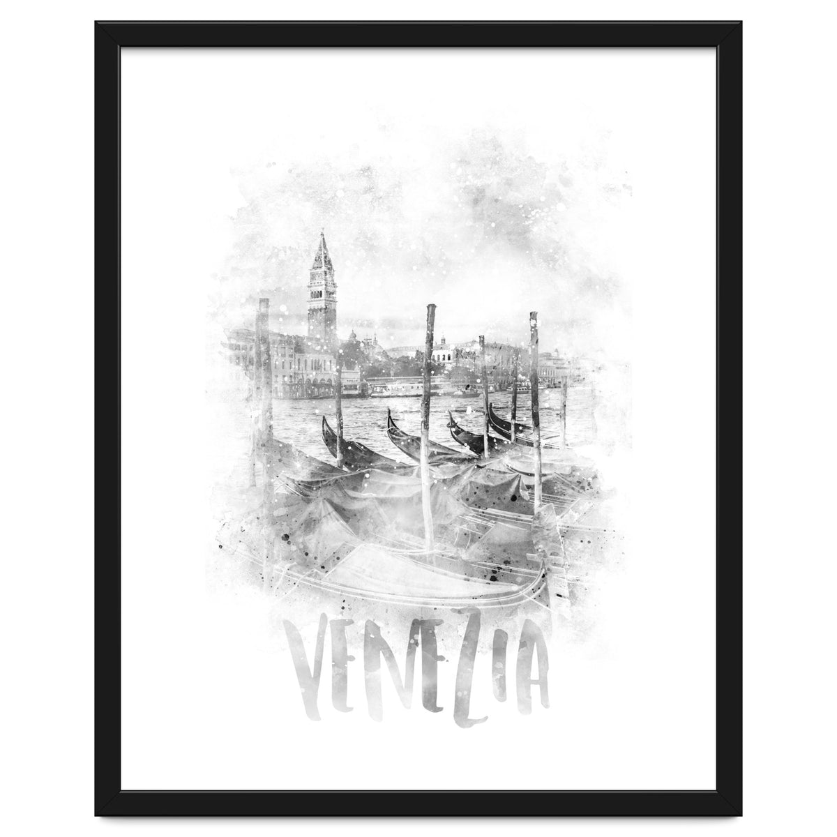 Monochrome Art CANAL GRANDE | watercolor