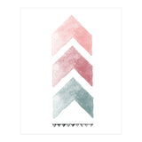 Pink And Blue Watercolor Chevron (Print Only) thumbnail